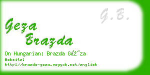 geza brazda business card